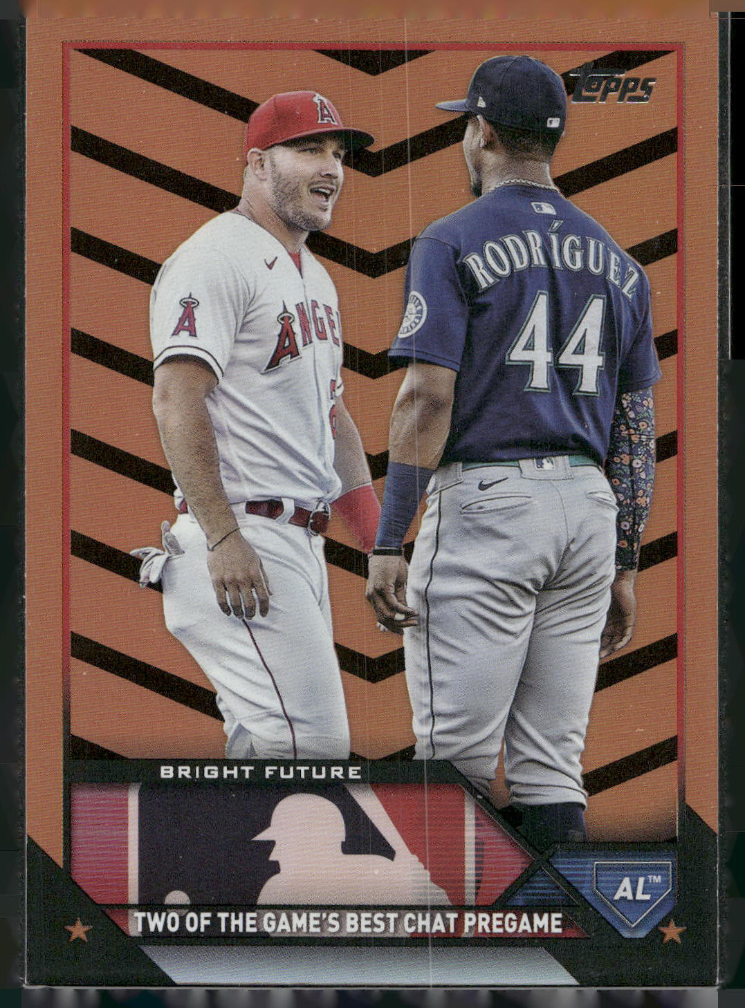 2023 Topps Update #US132 Bright Future (Mike Trout / Julio Rodríguez) Foil