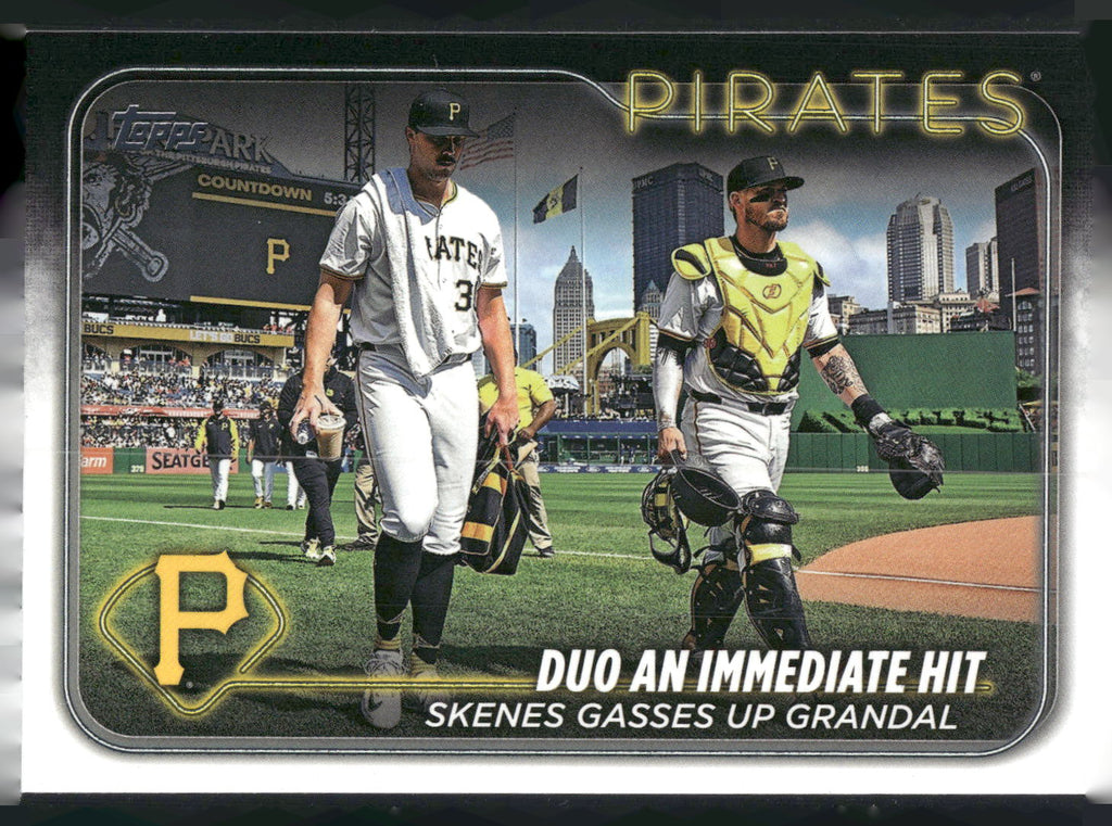 2024 Topps Update #US160 Duo An Immediate Hit: Skenes Gasses Up Grandal