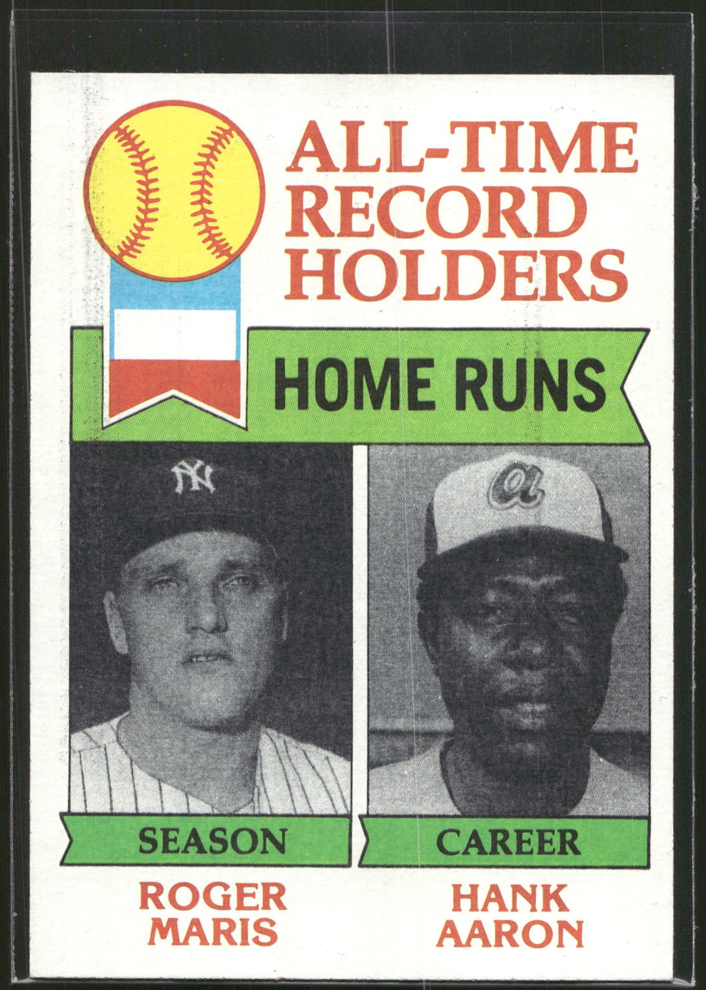 1979 Topps #413 All-Time Record Holders: Home Runs Roger Maris / Hank Aaron
