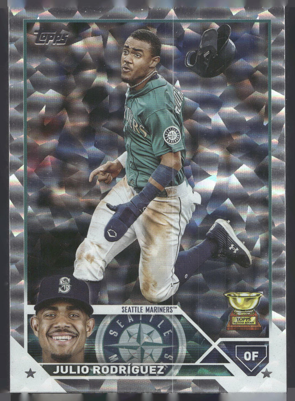 2023 Topps #330 Julio Rodríguez Silver Pattern Foilboard