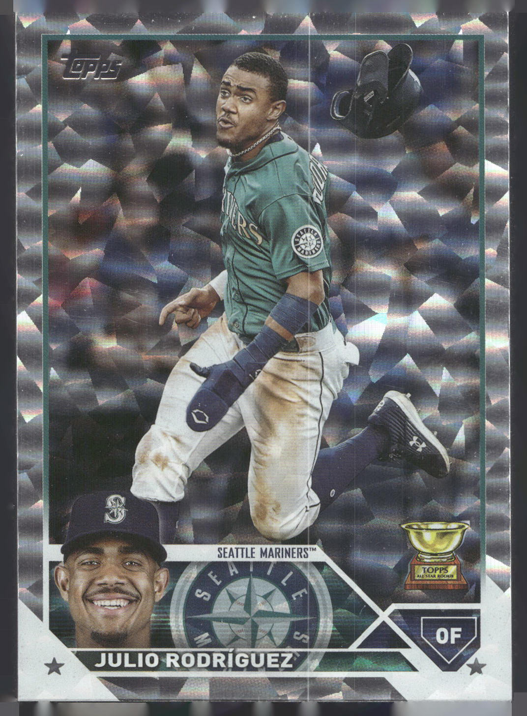2023 Topps #330 Julio Rodríguez Silver Pattern Foilboard