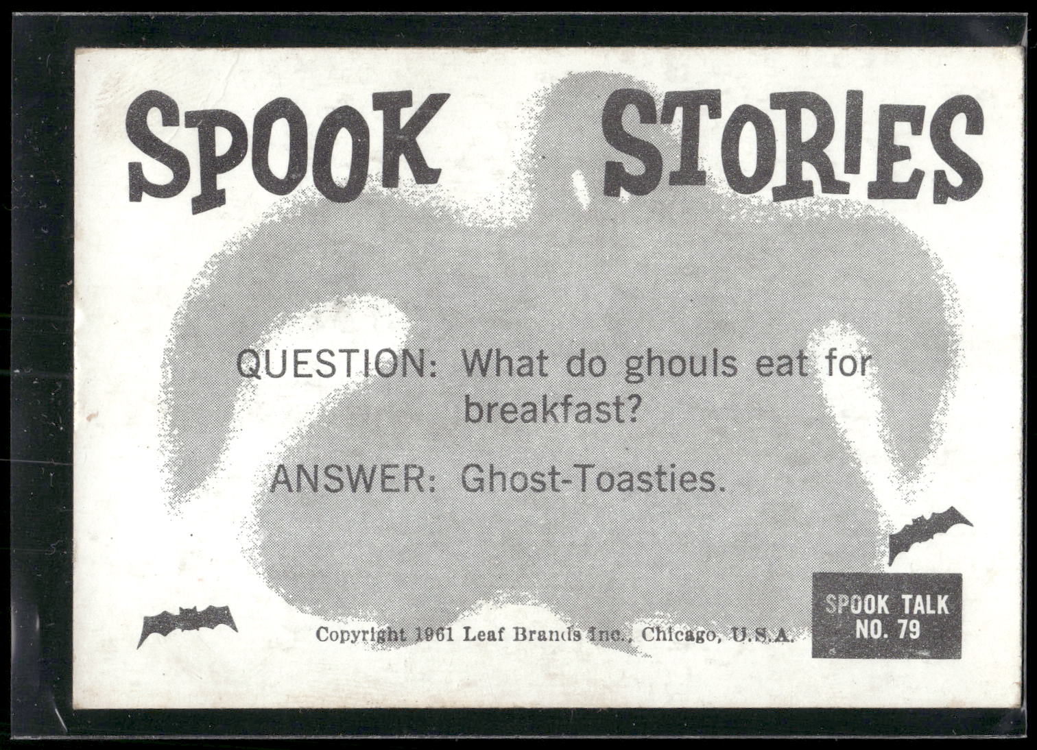 1961 Leaf Spook Stories #79 Now, sing along with Mitch
