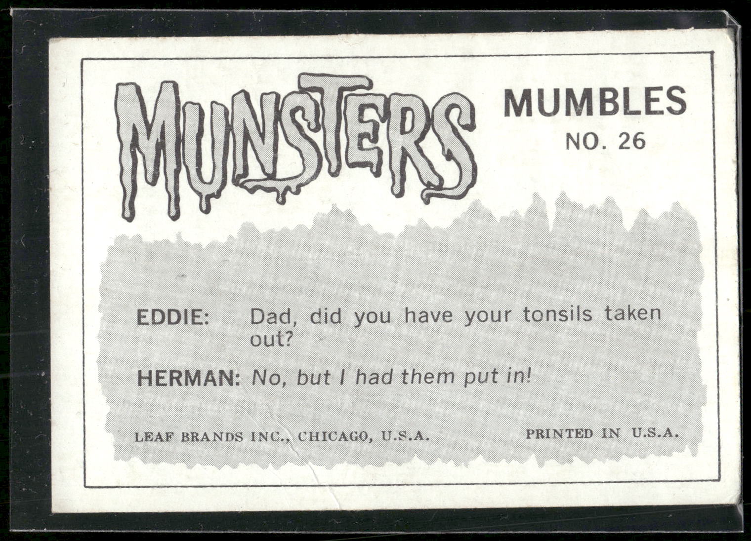 1964 Leaf Munsters #26 Isn't it amazing...