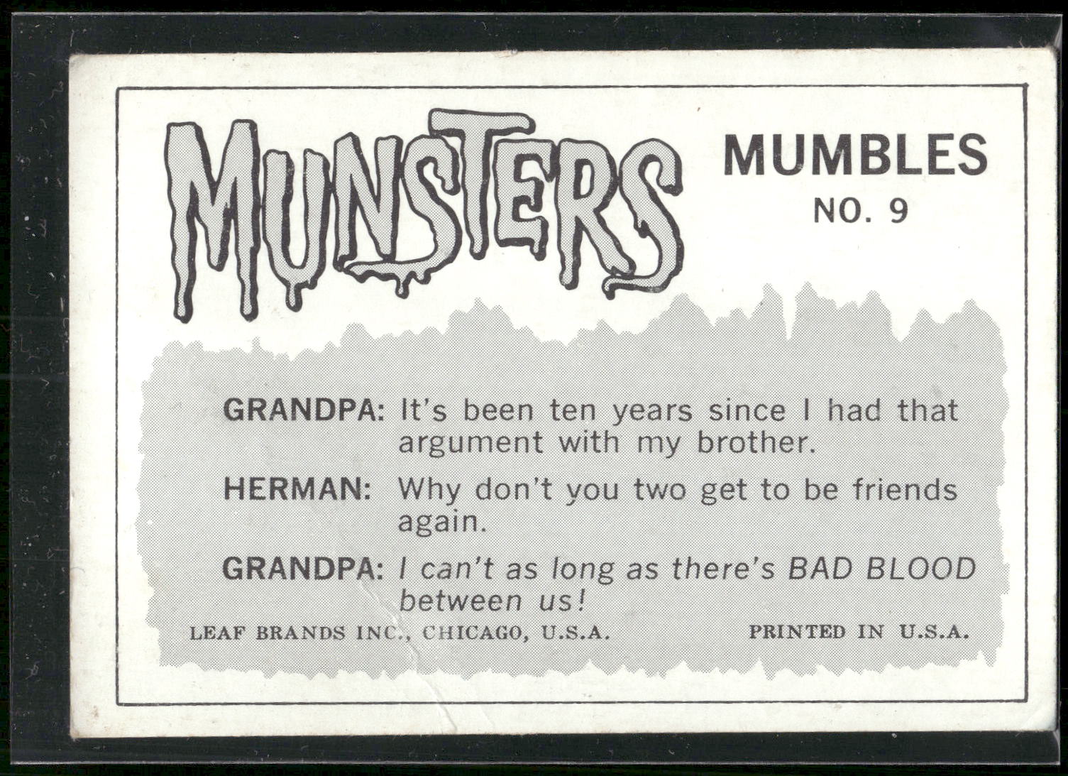 1964 Leaf Munsters #9 Don't worry, Eddie...