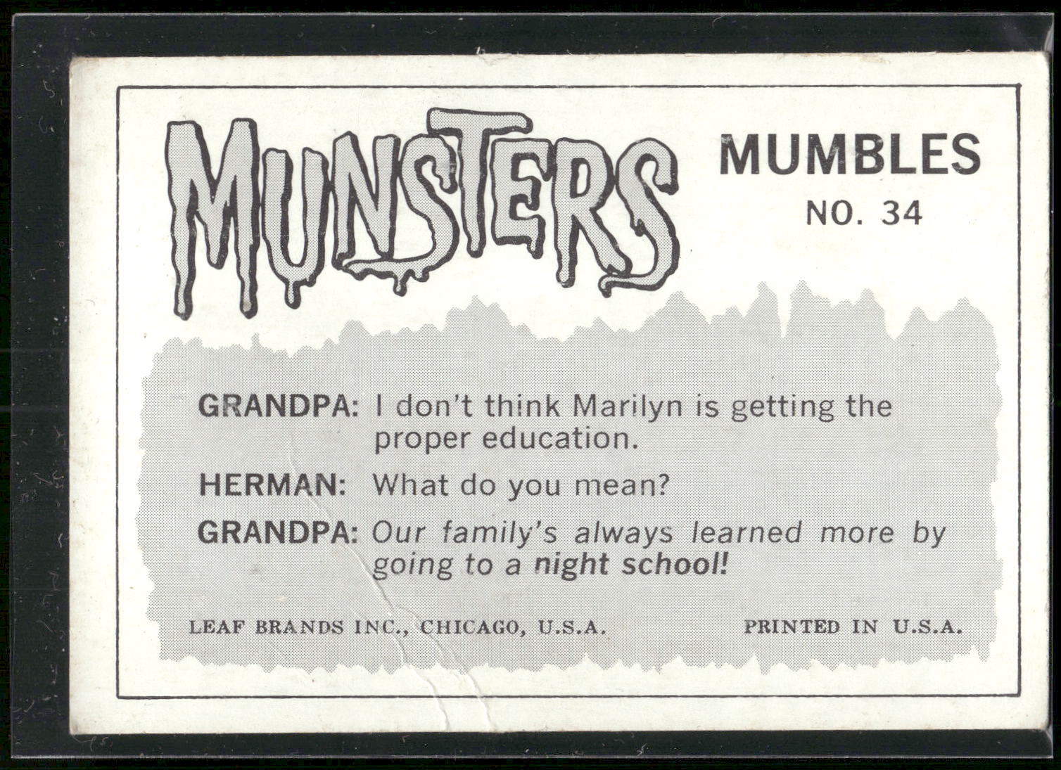 1964 Leaf Munsters #34 At last, a potion...