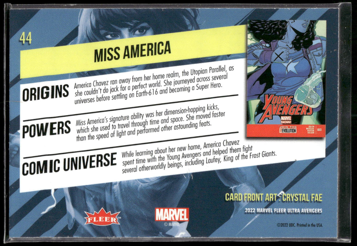2022 Fleer Ultra Marvel Avengers #44 Miss America