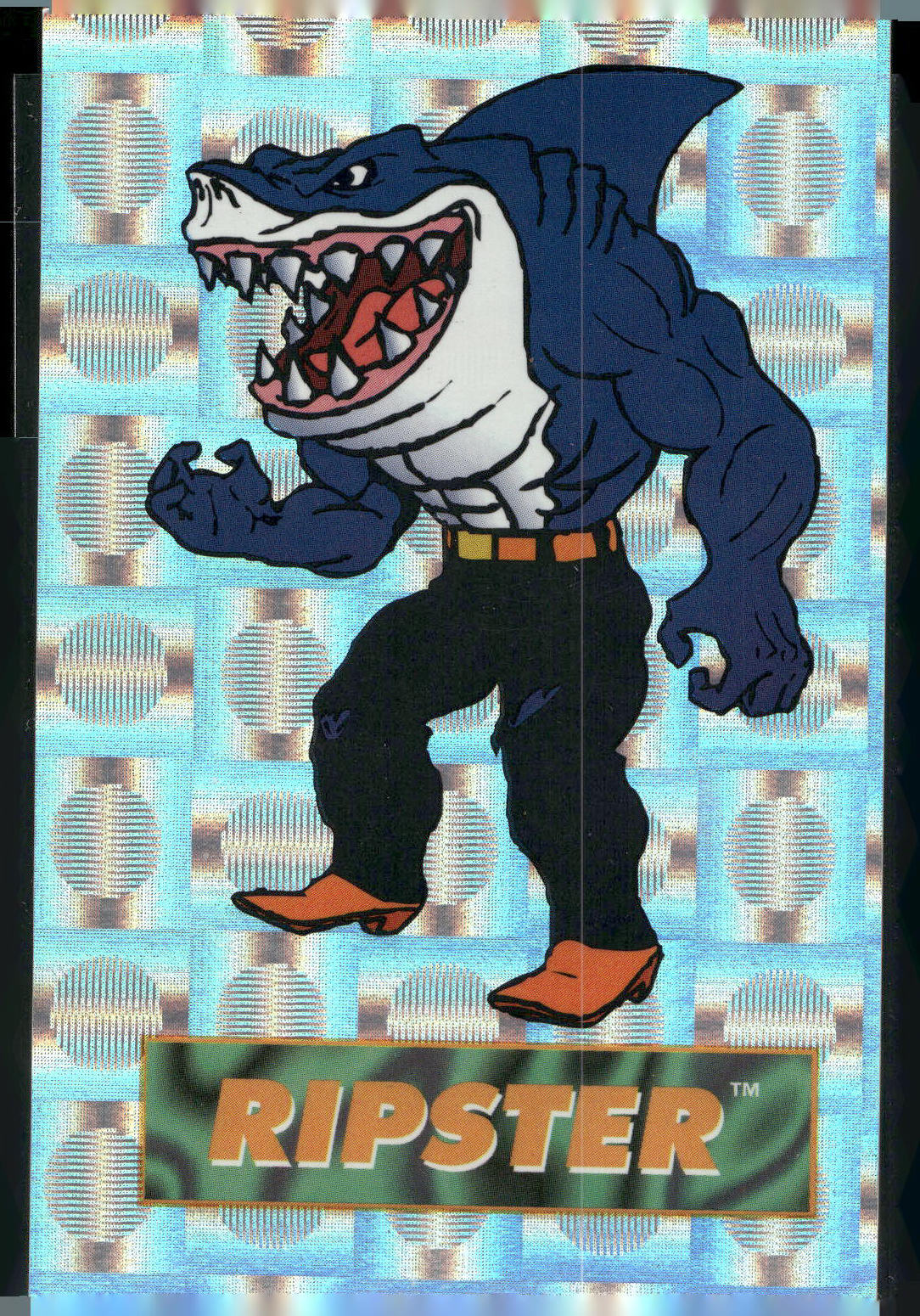1995 Edge Entertainment Street Sharks Ripster ULTRA RARE trading Card Foil