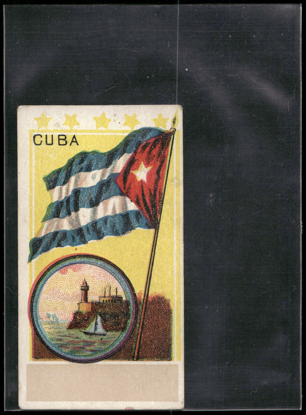 1887 Allen Ginter N9 Cuba Blank Back Proof Tobacco