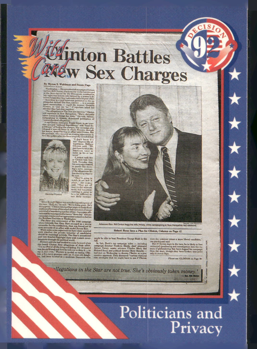 1992 Wild Card Decision '92 #84 Politicians and Privacy