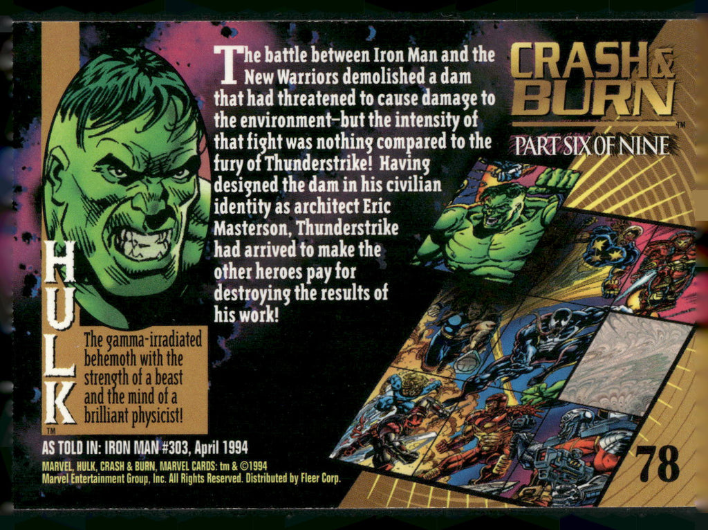 1994 Fleer Marvel Universe #78 Hulk