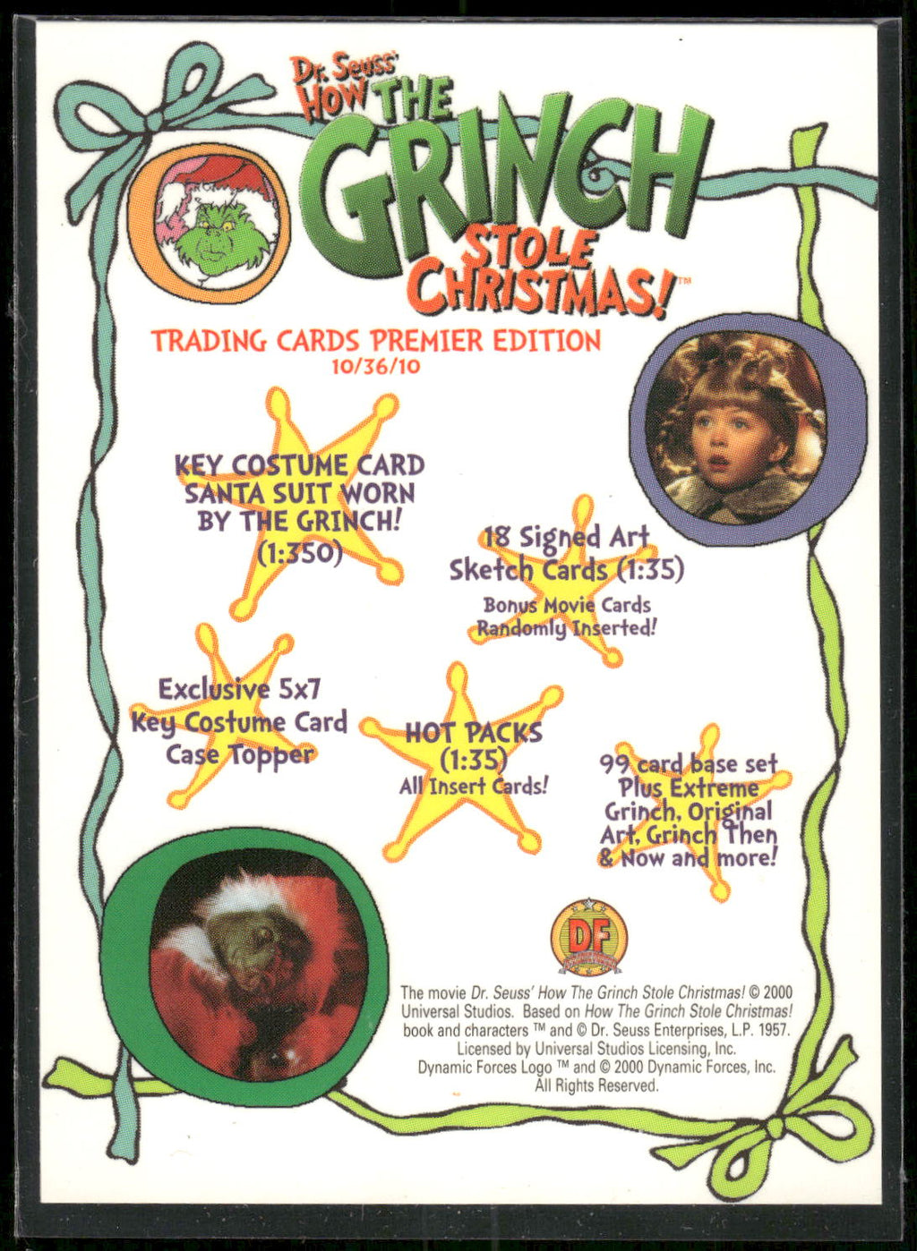 2000 Dynamic Forces How the Grinch Stole Christmas Premier Edition Promos