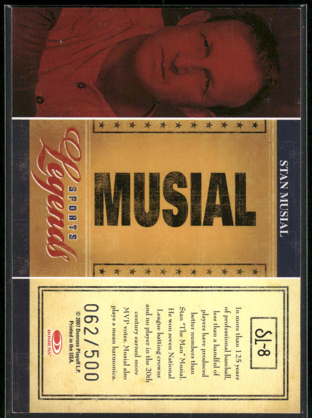 2007 Donruss Americana #SL-8 Stan Musial Sports Legends
