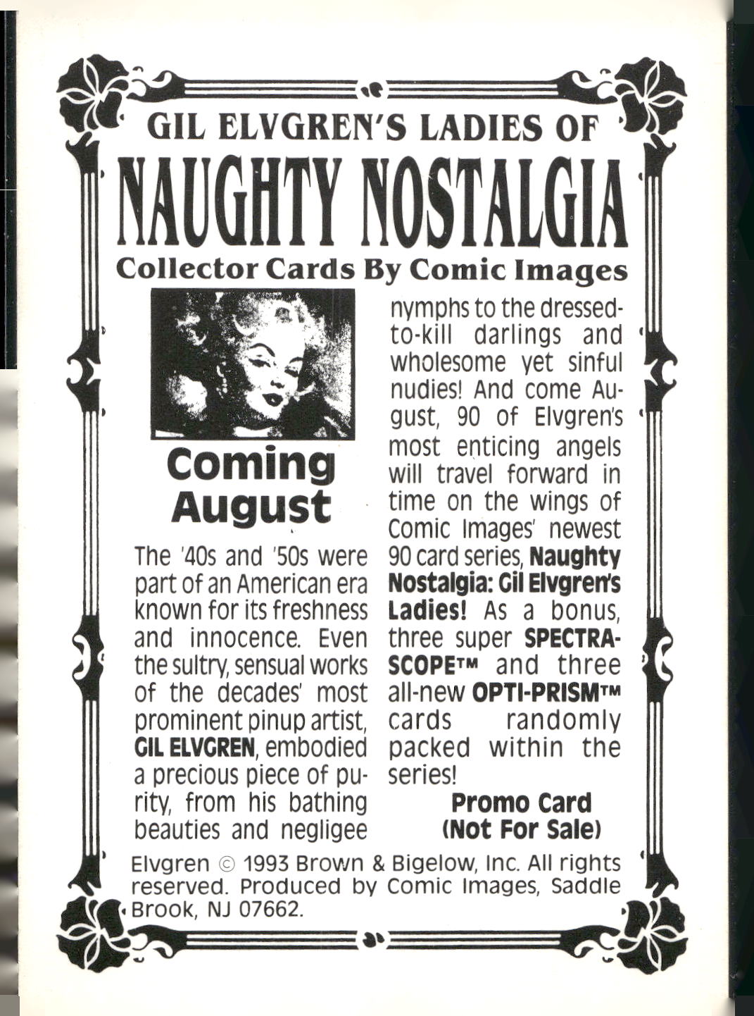 1993 Gil Elvgren Ladies Naughty Nostalgia Promo Card #