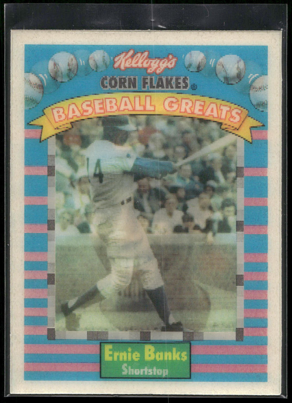 1991 Kellogg's Corn Flakes Baseball Greats #4 Ernie Banks