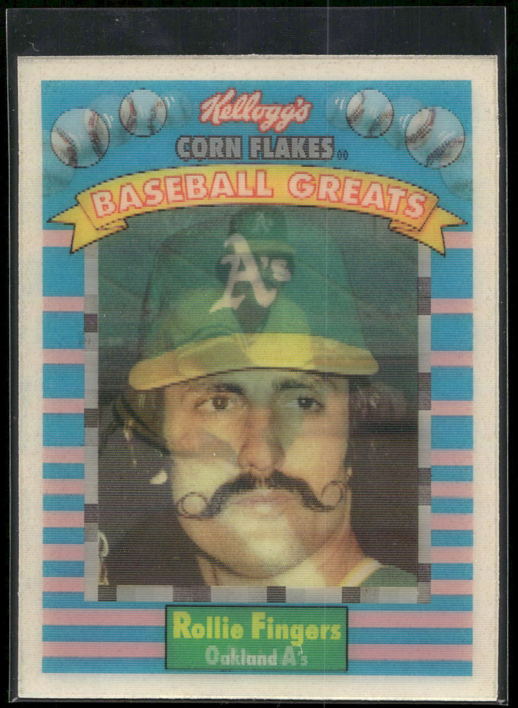 1991 Kellogg's Corn Flakes Baseball Greats #7 Rollie Fingers