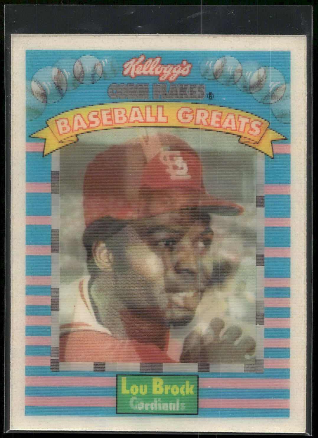1991 Kellogg's Corn Flakes Baseball Greats #10 Lou Brock
