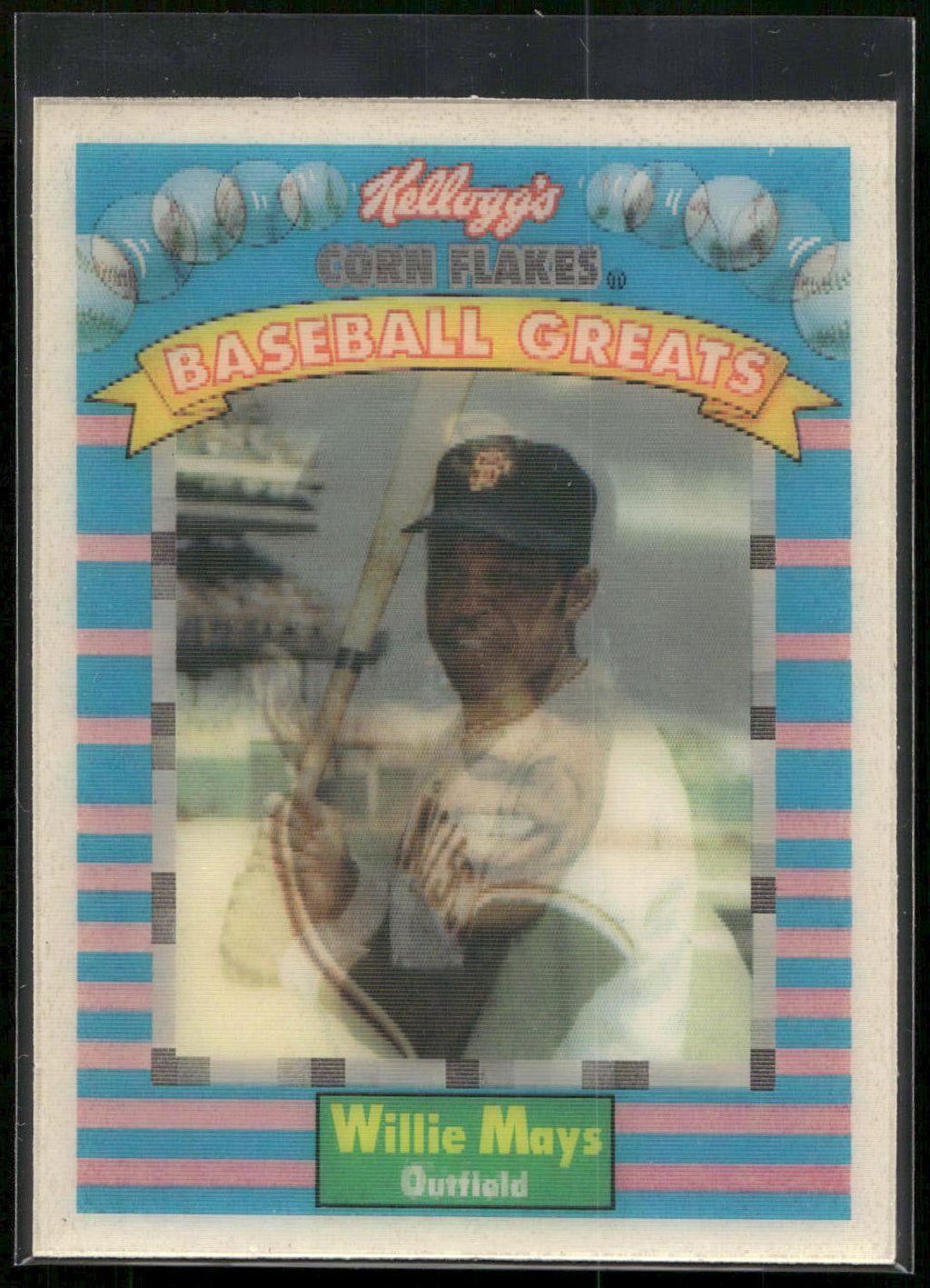 1991 Kellogg's Corn Flakes Baseball Greats #3 Willie Mays