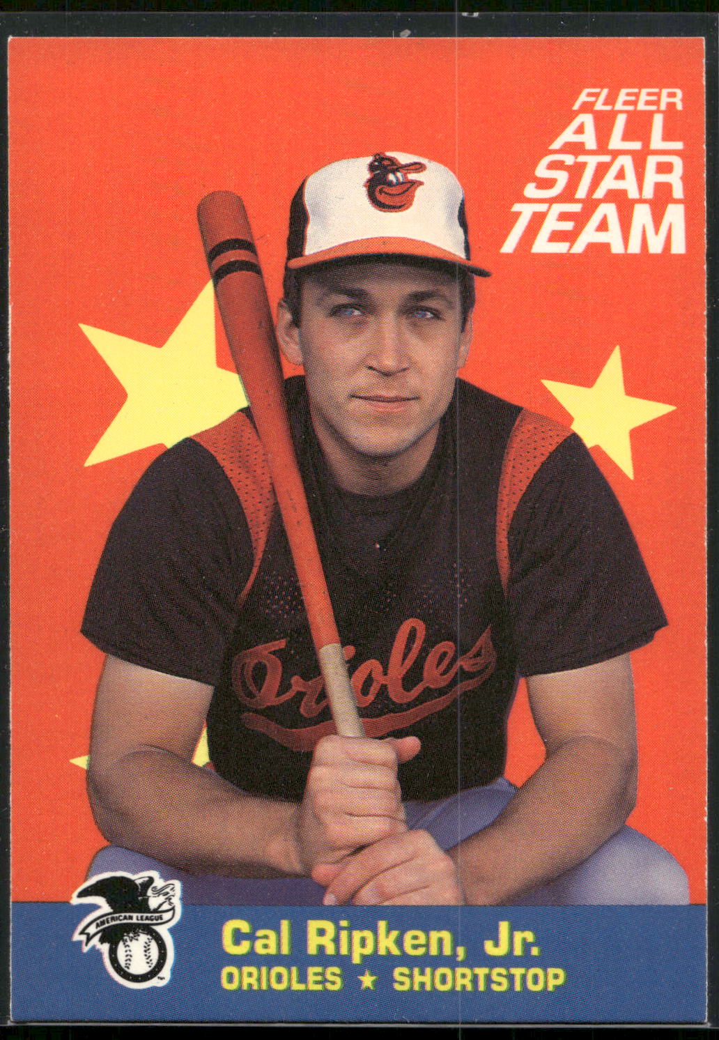 1986 Fleer #5 Cal Ripken, Jr. Fleer All-Star Team
