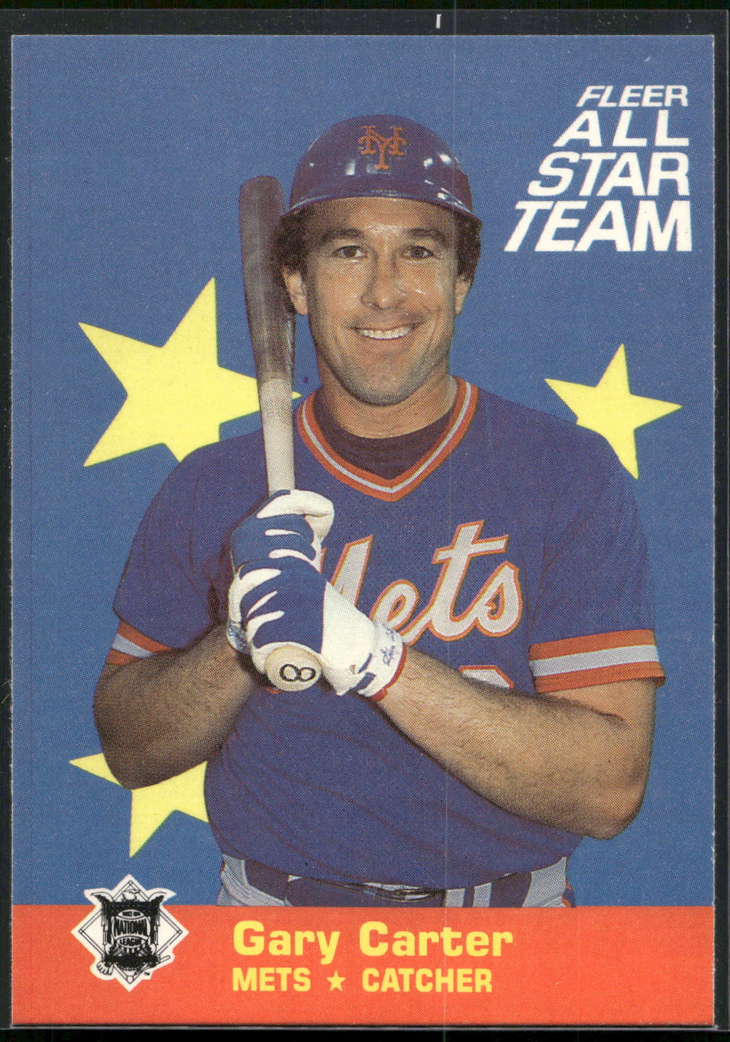 1986 Fleer #4 Gary Carter Fleer All-Star Team