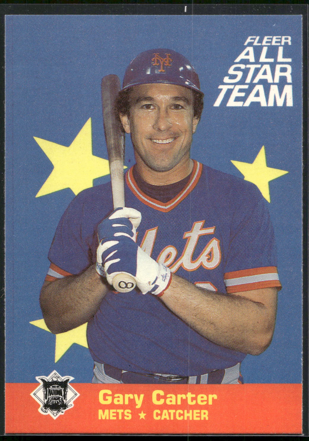 1986 Fleer #4 Gary Carter Fleer All-Star Team