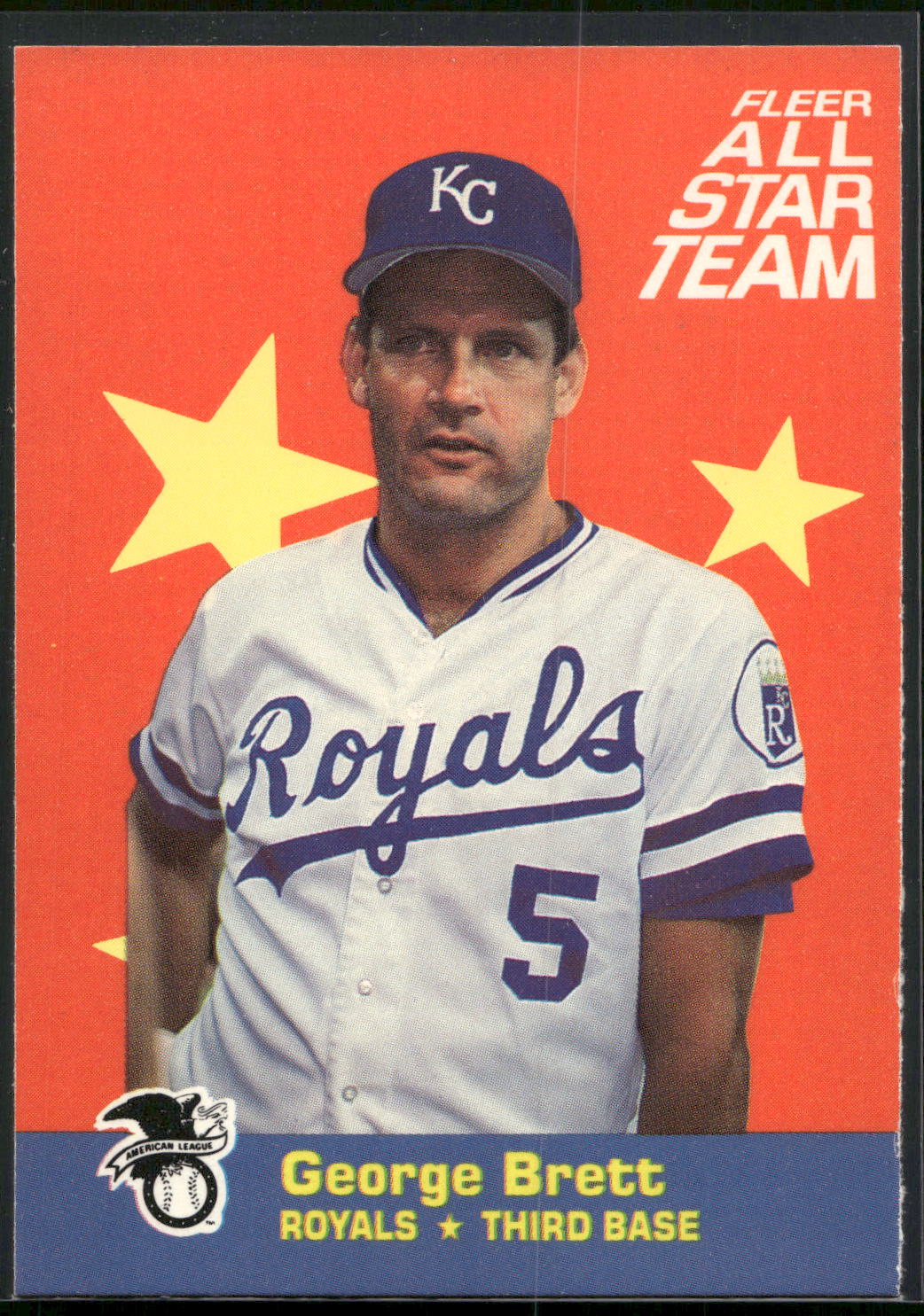 1986 Fleer #3 George Brett Fleer All-Star Team