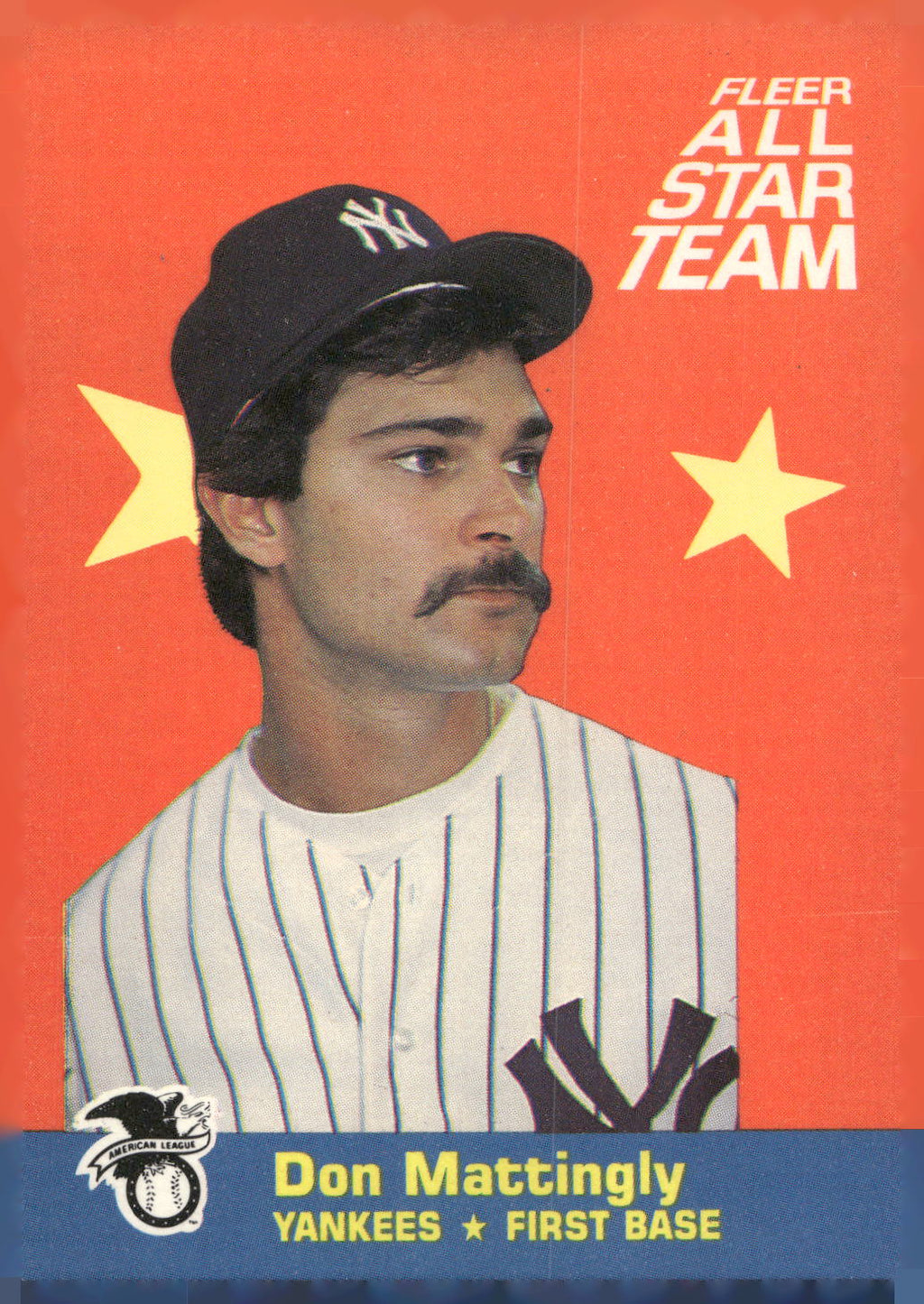 1986 Fleer #1 Don Mattingly Fleer All-Star Team