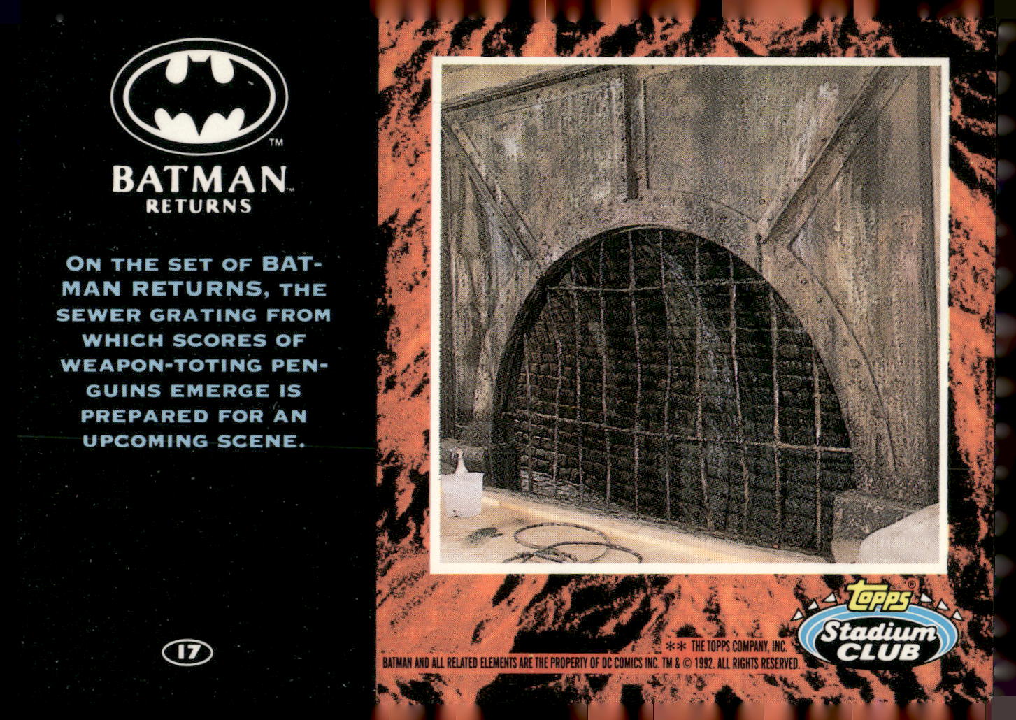 1992 Stadium Club Batman Returns #17 The sewer Penguin