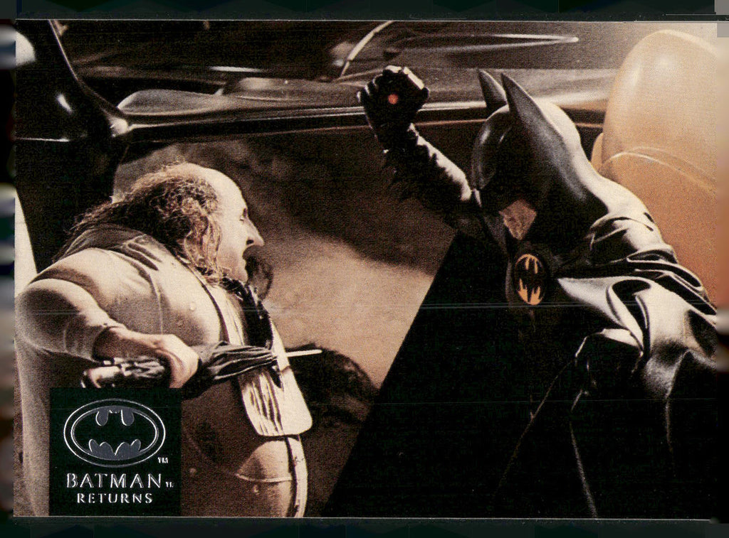 1992 Stadium Club Batman Returns #19 Batman confronts Penguin