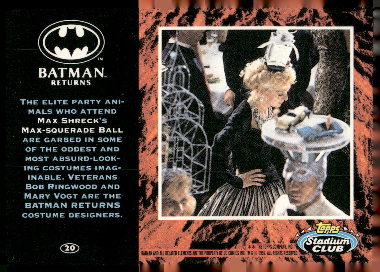 1992 Stadium Club Batman Returns #20 Bruce Wayne