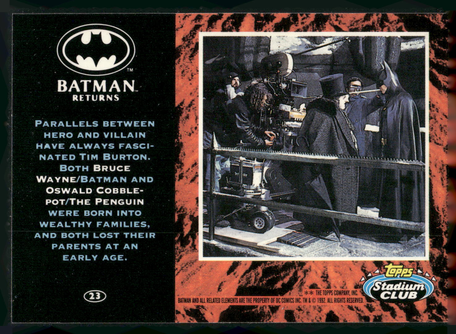 1992 Stadium Club Batman Returns #23 Penguin & Catwomen