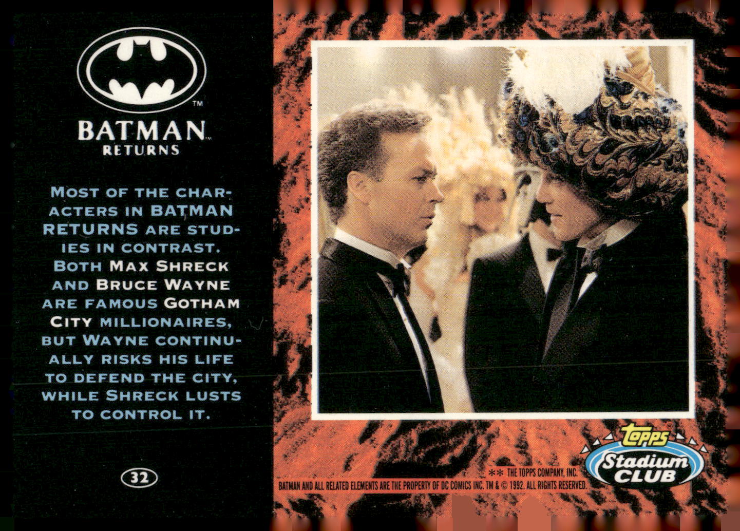 1992 Stadium Club Batman Returns #32 Bat Car