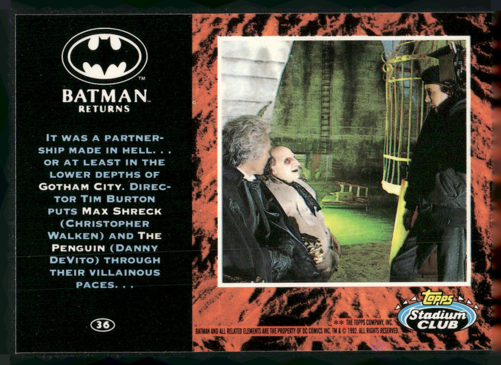 1992 Stadium Club Batman Returns #36 Penguin