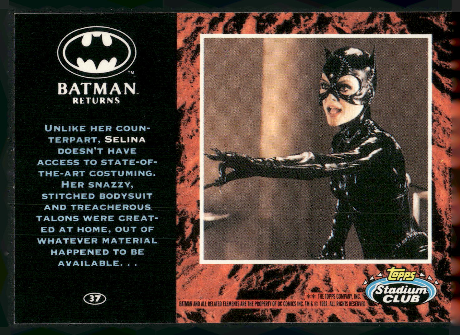 1992 Stadium Club Batman Returns #37 Catwomen
