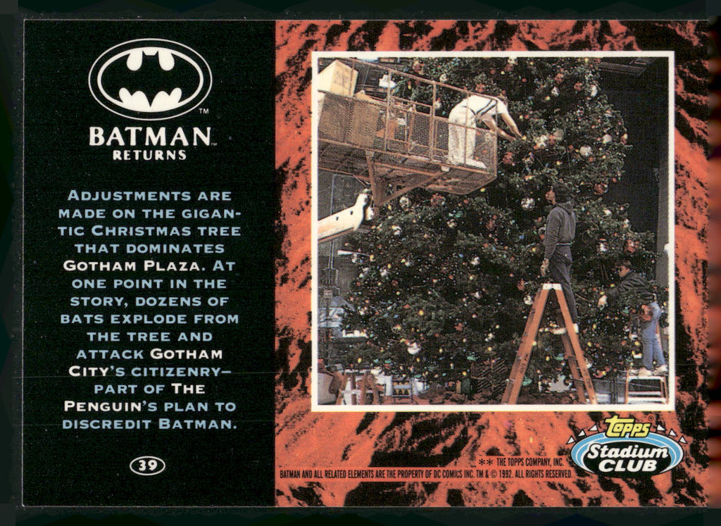 1992 Stadium Club Batman Returns #39 Gotham Speach