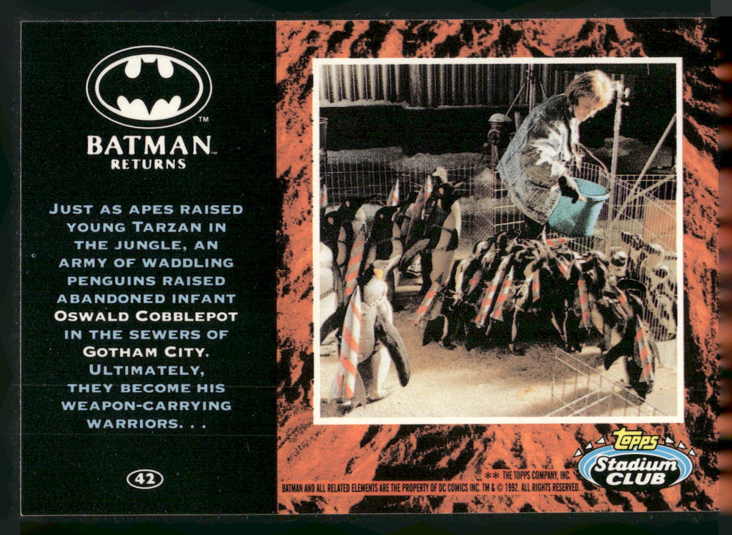 1992 Stadium Club Batman Returns #42 Batman
