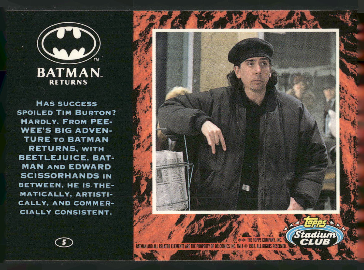 1992 Stadium Club Batman Returns #5
