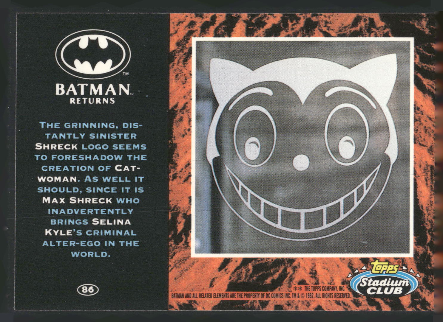 1992 Stadium Club Batman Returns #86 Catwomen