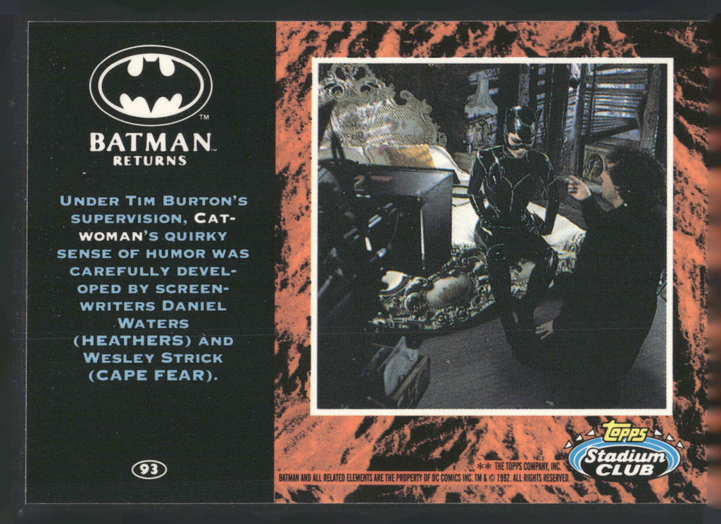 1992 Stadium Club Batman Returns #93 Catwomen