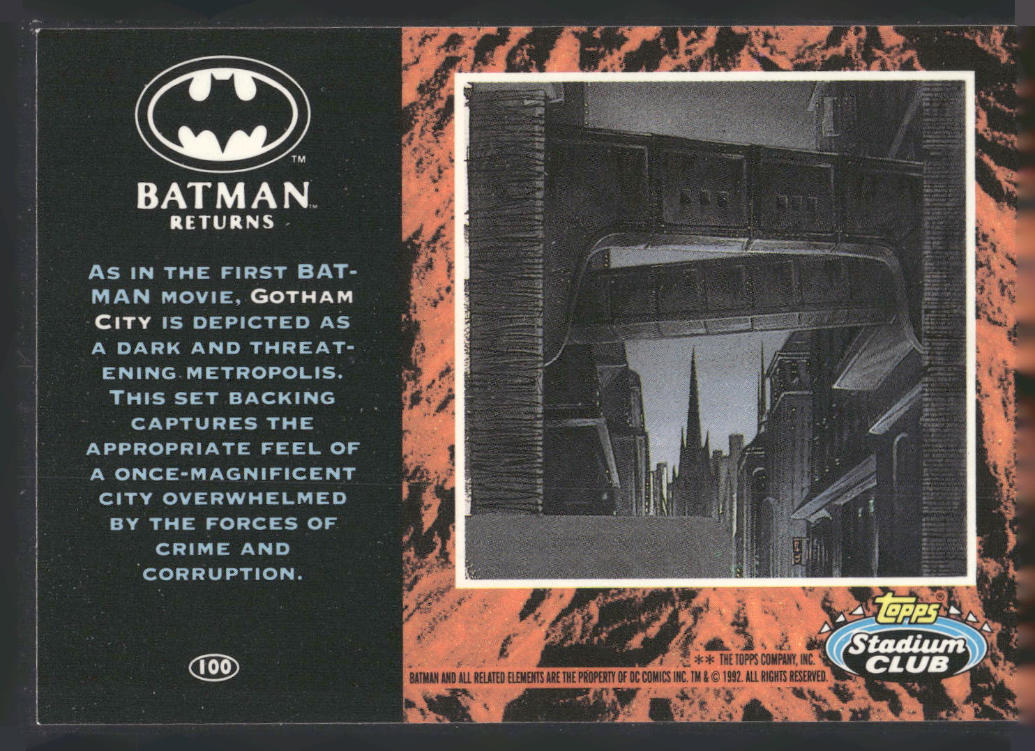 1992 Stadium Club Batman Returns #100 Catwomen Oswald