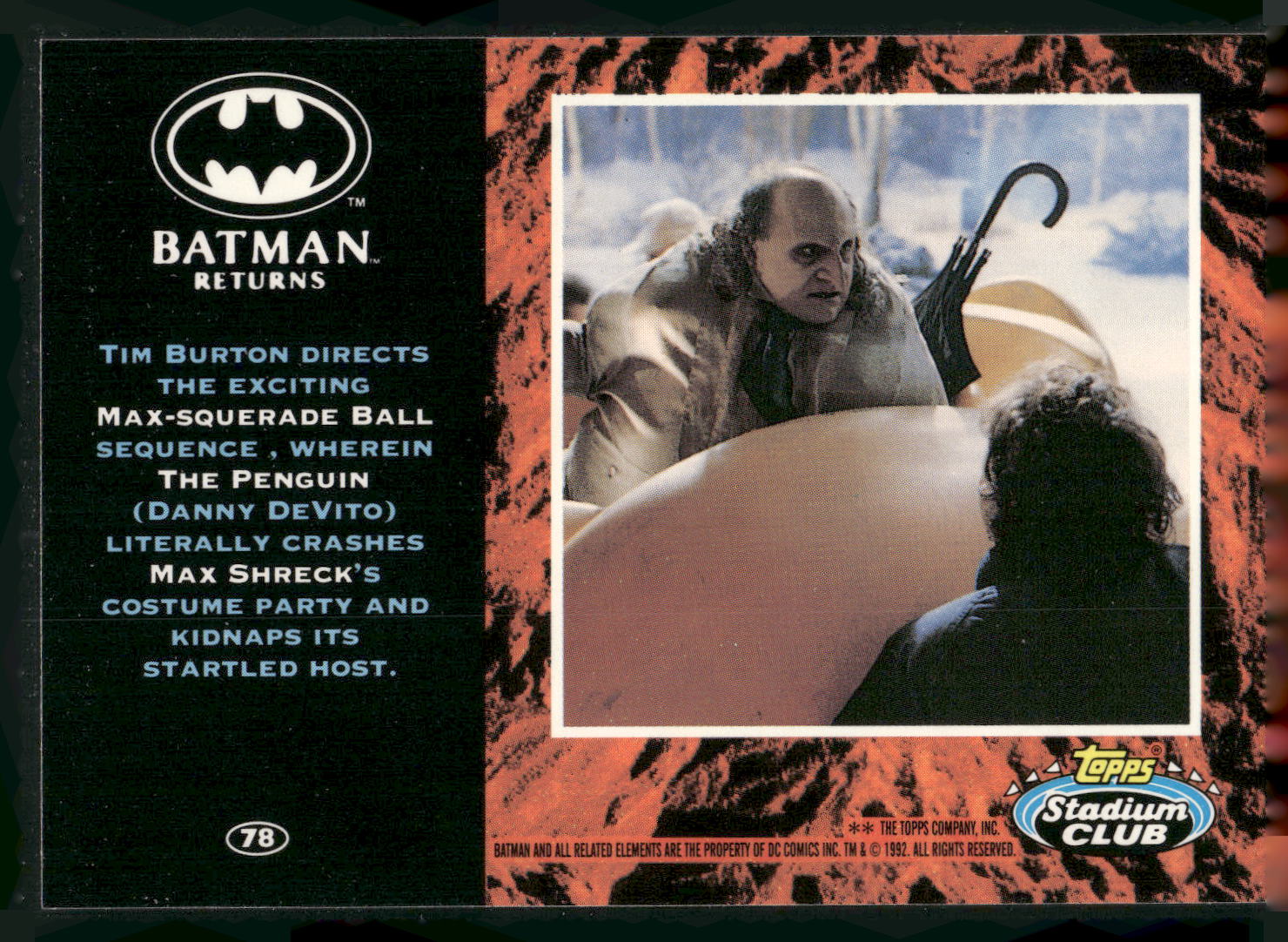 1992 Stadium Club Batman Returns #78