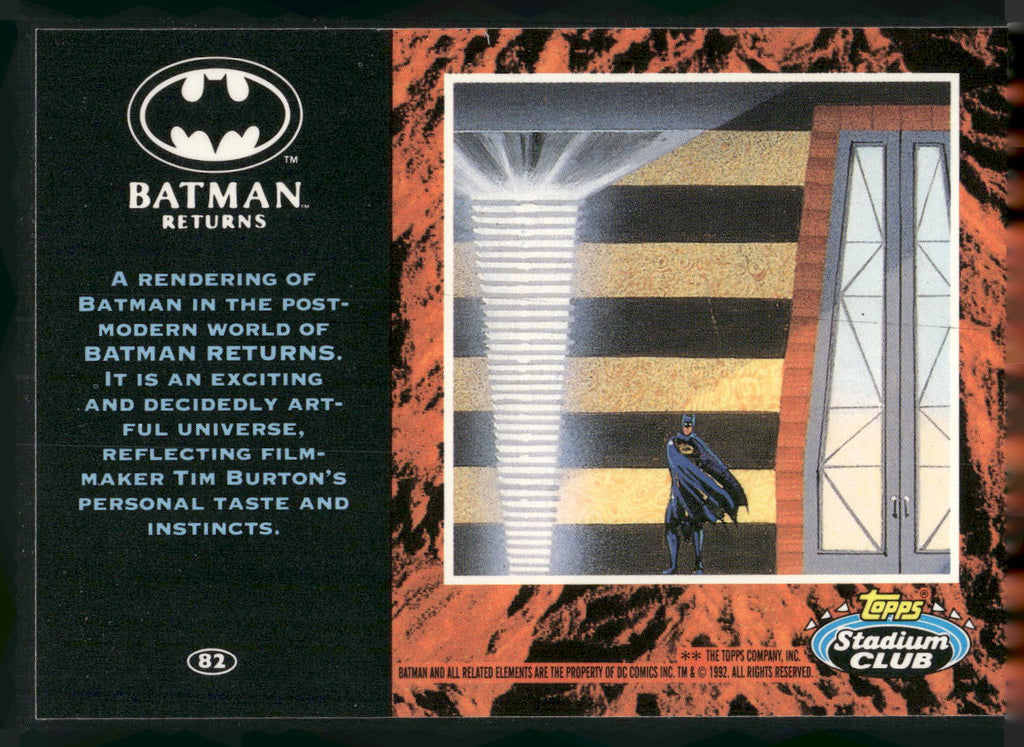 1992 Stadium Club Batman Returns #82 Bruce Wayne