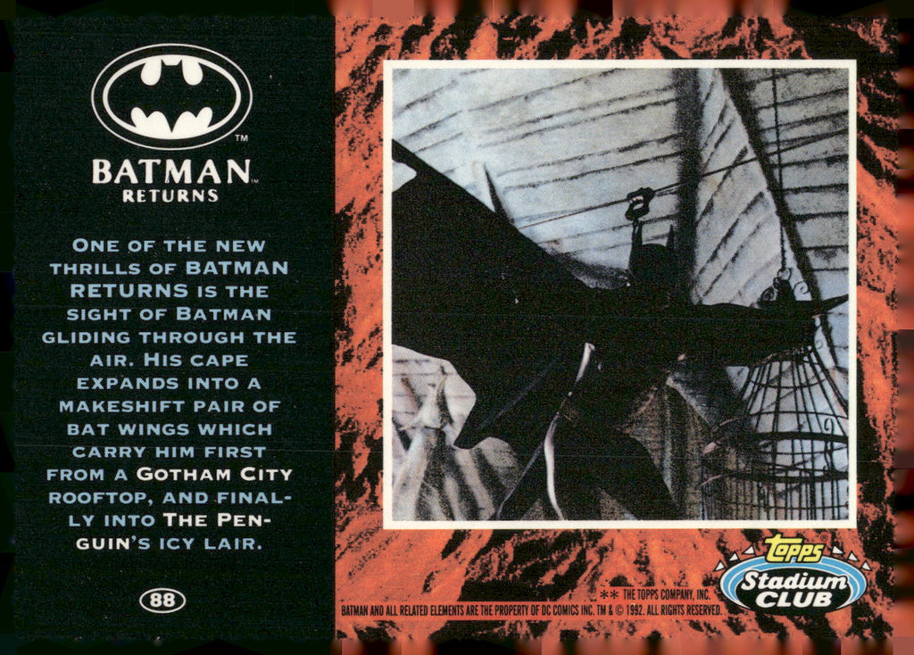 1992 Stadium Club Batman Returns #88 Bruce Wayne