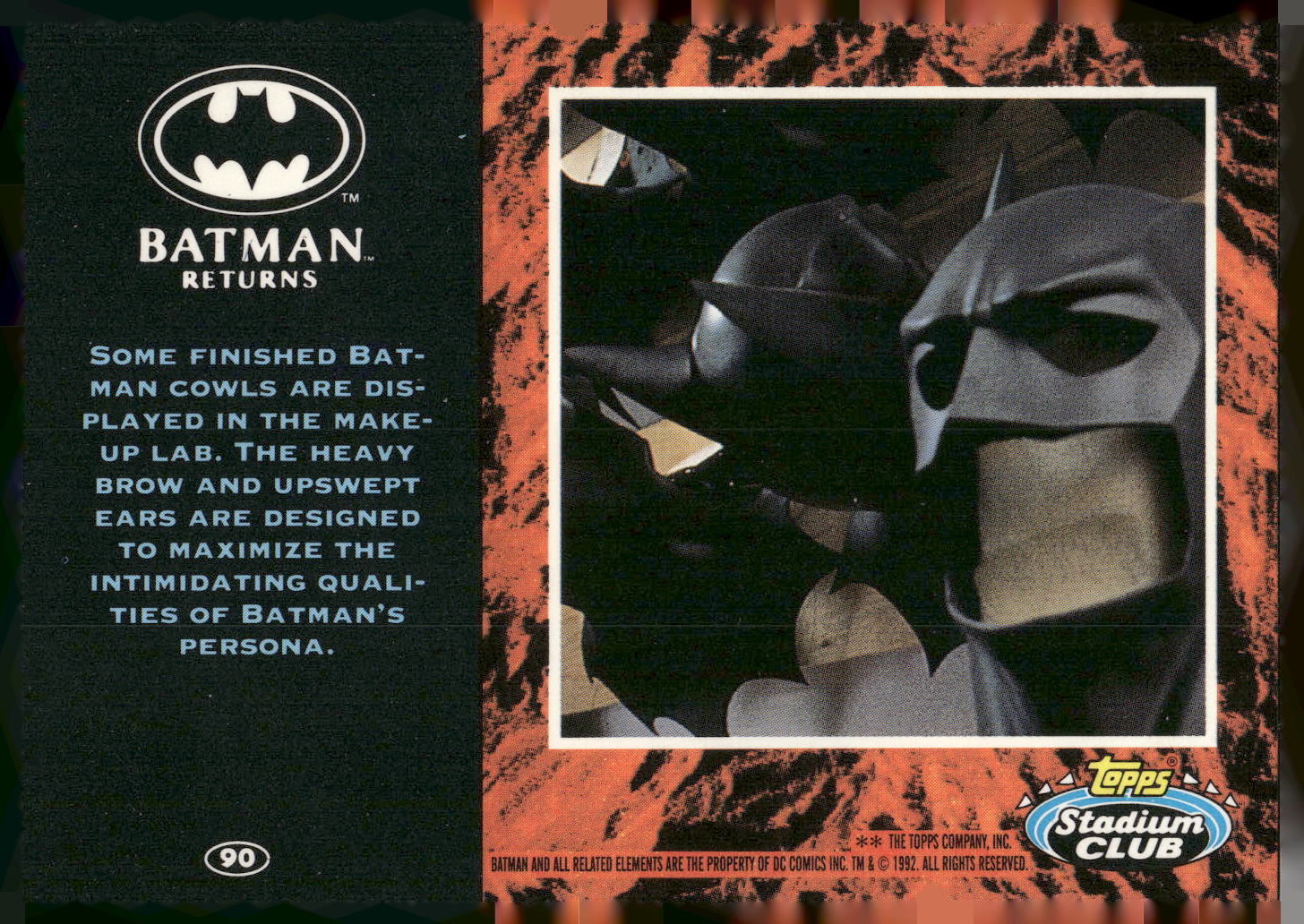 1992 Stadium Club Batman Returns #90 Bruce Wayne