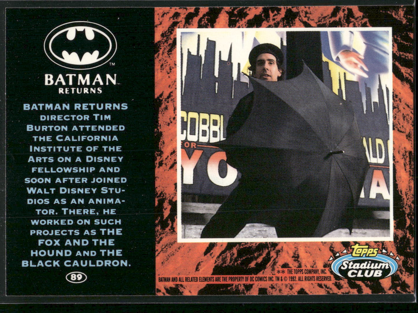 1992 Stadium Club Batman Returns #89 Oswald