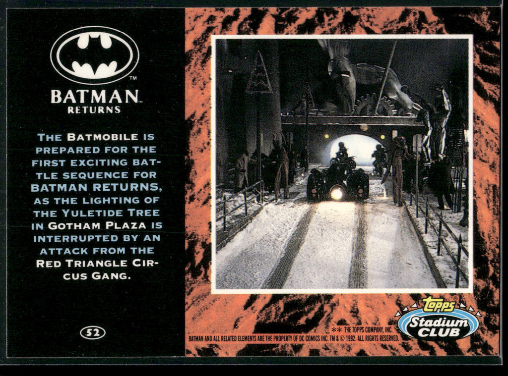 1992 Stadium Club Batman Returns #52 Batmobile