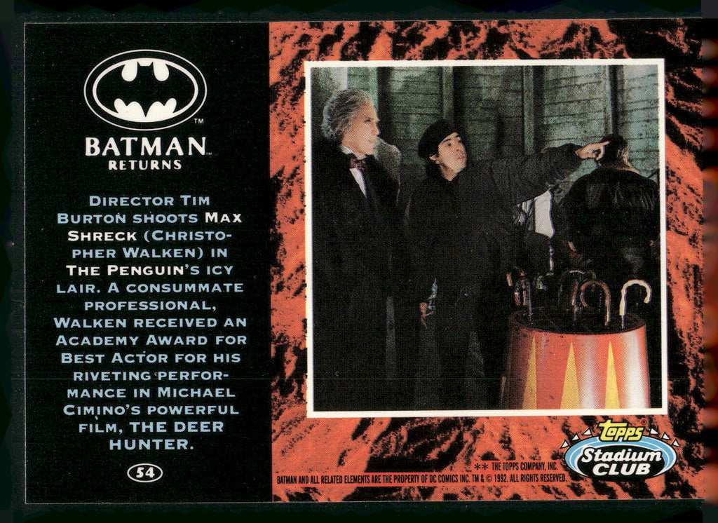 1992 Stadium Club Batman Returns #54 Bruce Wayne
