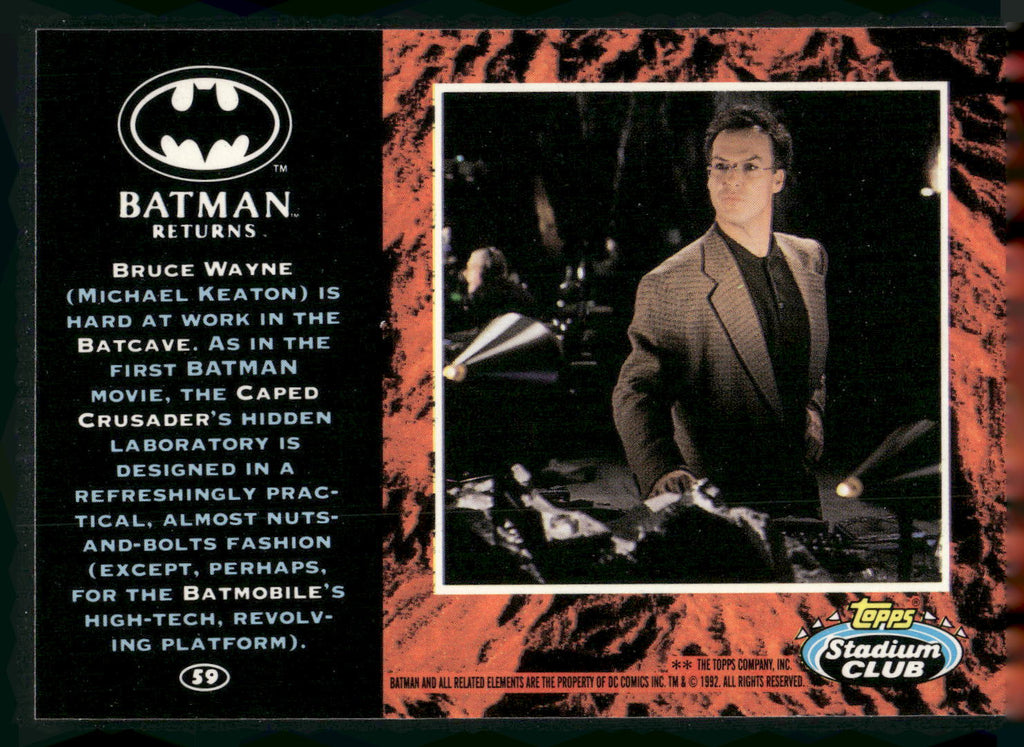1992 Stadium Club Batman Returns #59 Bruce Wayne