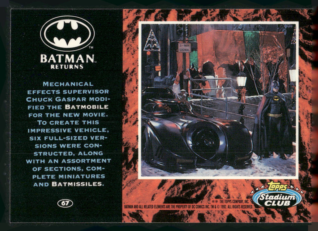 1992 Stadium Club Batman Returns #67 Bruce Wayne
