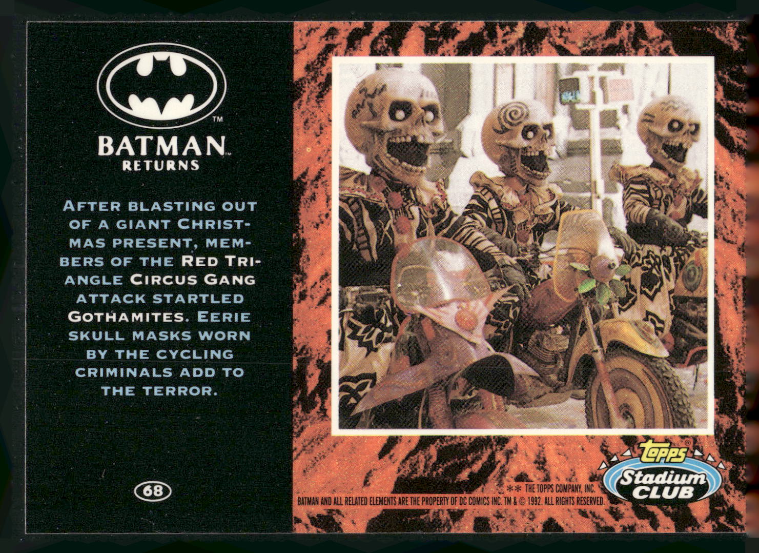 1992 Stadium Club Batman Returns #68
