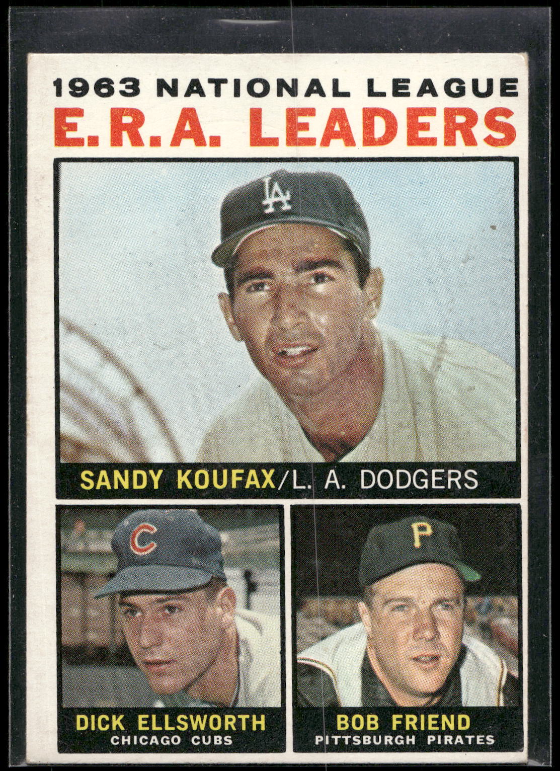 1964 Topps #1 (Sandy Koufax / Dick Ellsworth / Bob Friend)